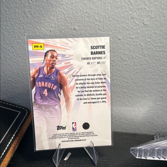 Topps Power Players Holo foil Scottie Barnes Toronto Raptors - Picture 2 of 3